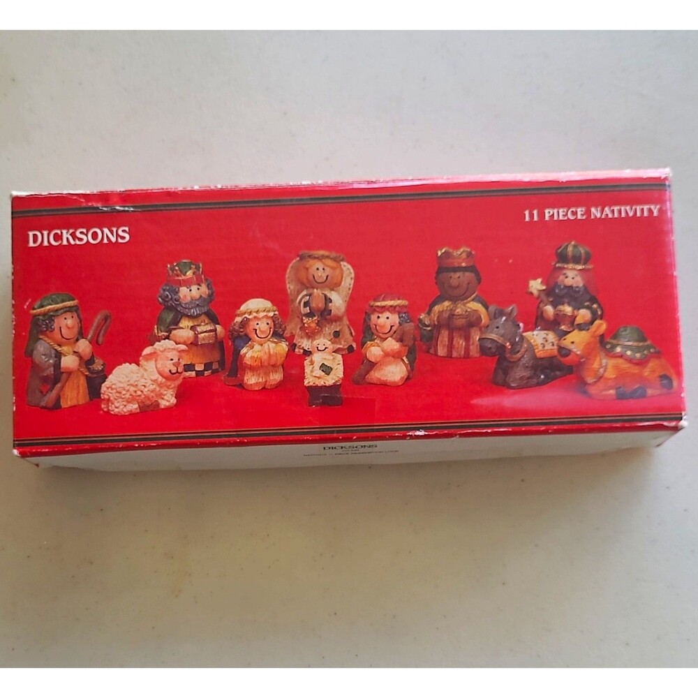 Dicksons 11-Piece Mini Nativity Figurine Set Christmas